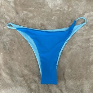Two toned blue bathing suit bottoms